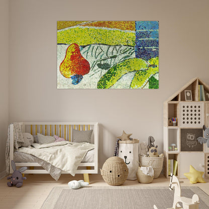 Caju e Bananas - Naïve Art Primitivism - Aldemir Martins Art Prints - 100x150 cm / 40x60″ inches | Aldemir Martins Poster | Aldemir Martins Prints