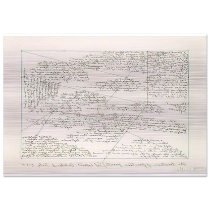 The Location of 14 Points - Sol LeWitt Brushed Aluminum Print - 70x100 cm / 28x40 inches | Sol LeWitt Aluminum Print | Sol LeWitt Prints