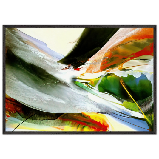 Side of St George - 1968 - Paul Jenkins 70x100 cm / 28x40 inches Framed Art Print – Black Wooden Frame