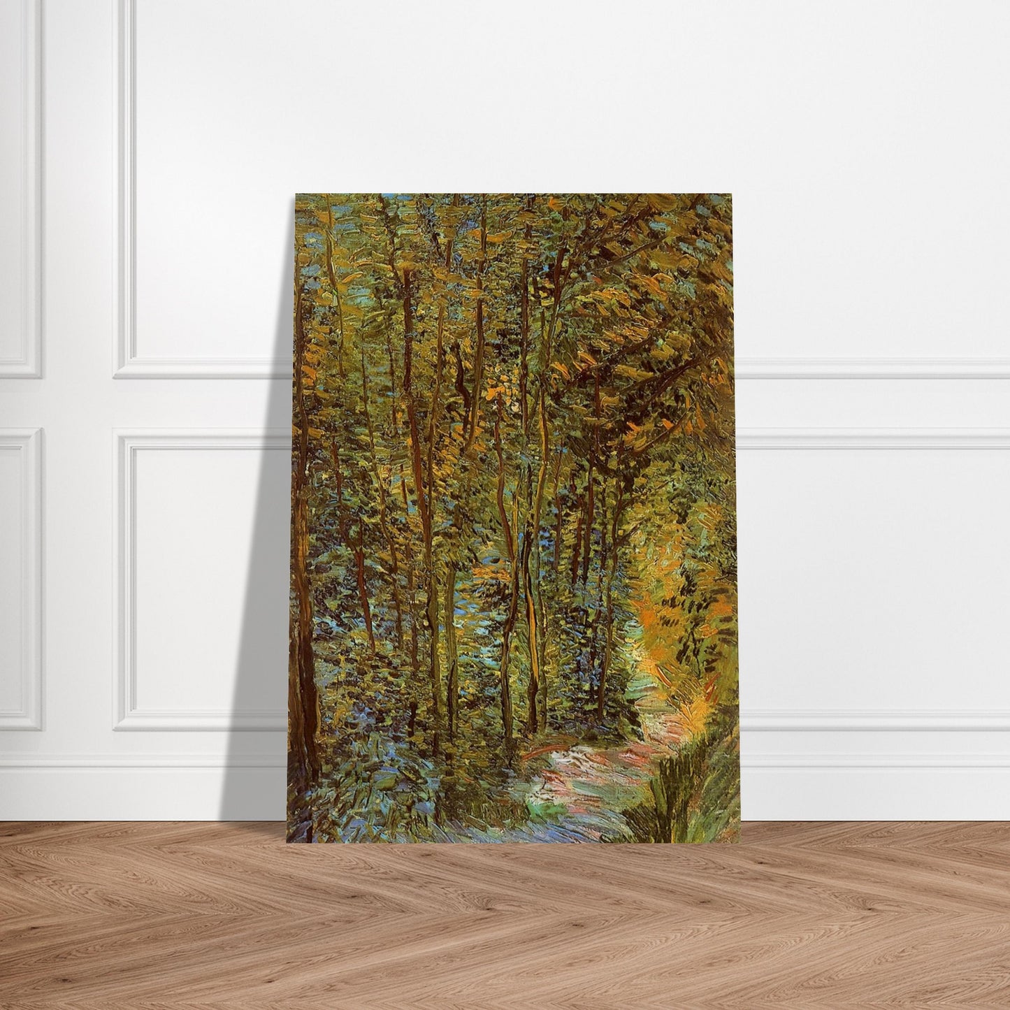 Path in the Woods - Vincent van Gogh Brushed Aluminum Print - 70x100 cm / 28x40 inches | Vincent van Gogh Aluminum Print | Vincent van Gogh Prints