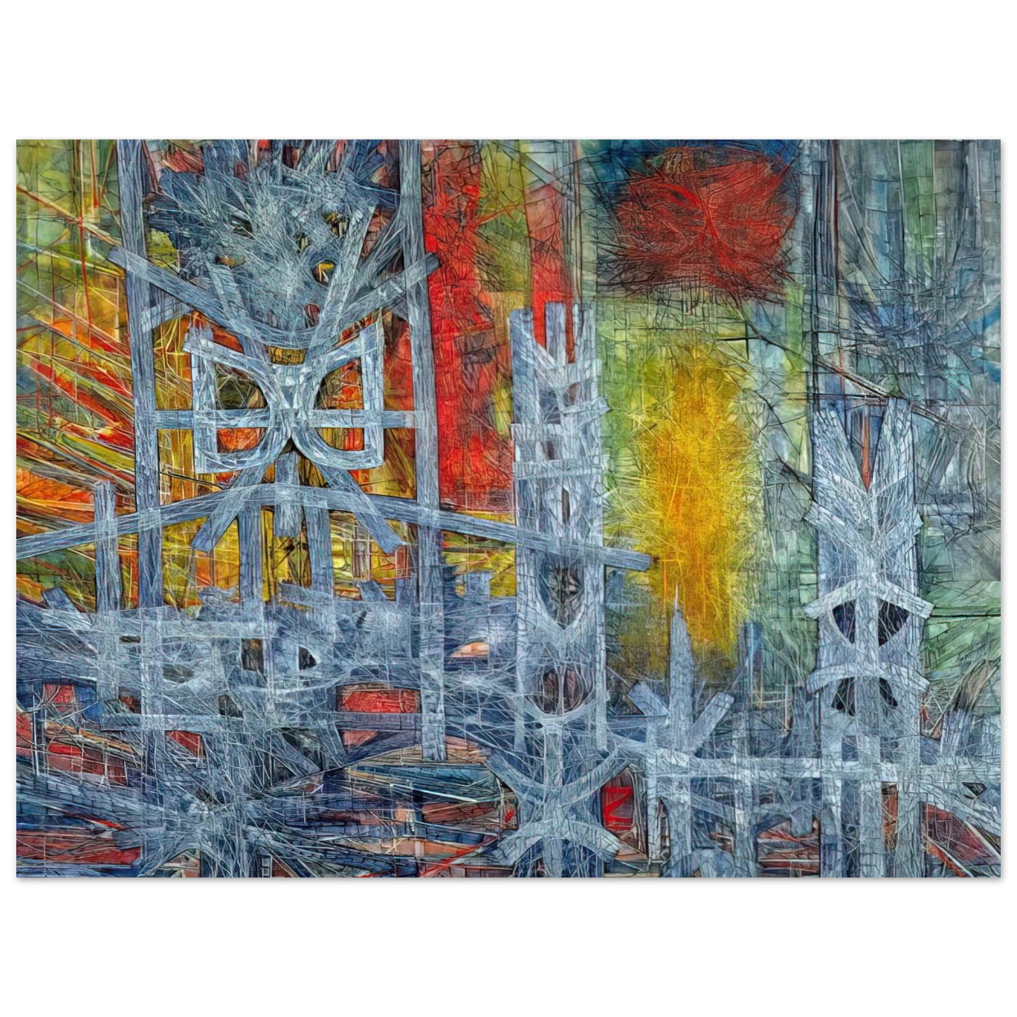 Jimmy Ernst - Silence at Sharpeville - 1962  75x100 cm / 30x40inches Fine Art Poster