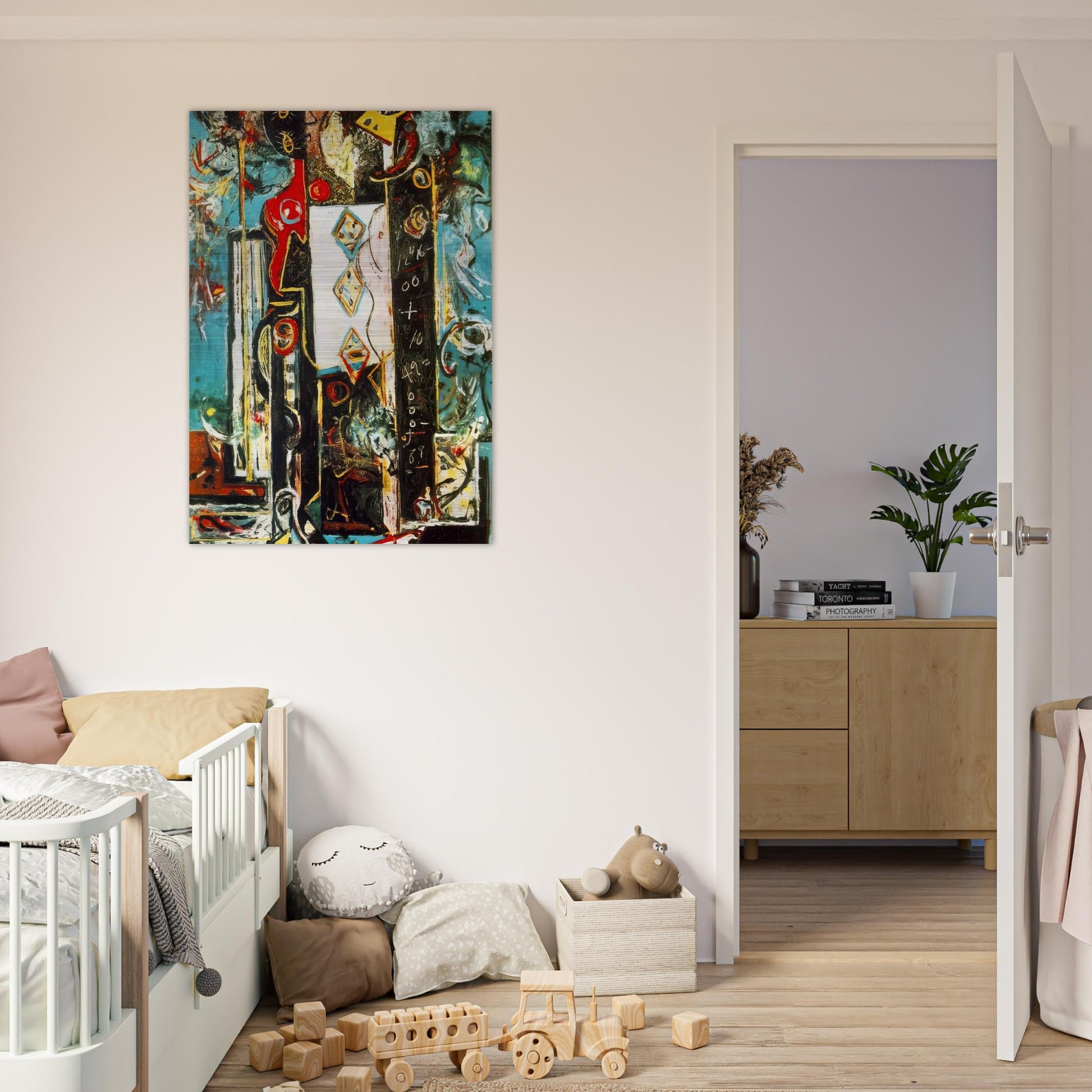 MALE AND FEMALE - Jackson Pollock Brushed Aluminum Print - 70x100 cm / 28x40 inches | Jackson Pollock Aluminum Print | Jackson Pollock Prints