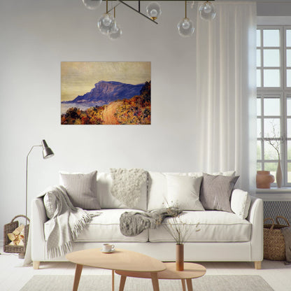 The Red Road at Cap Martin, near Menton - claude monet Brushed Aluminum Print - 70x100 cm / 28x40 inches | claude monet Aluminum Print | claude monet Prints