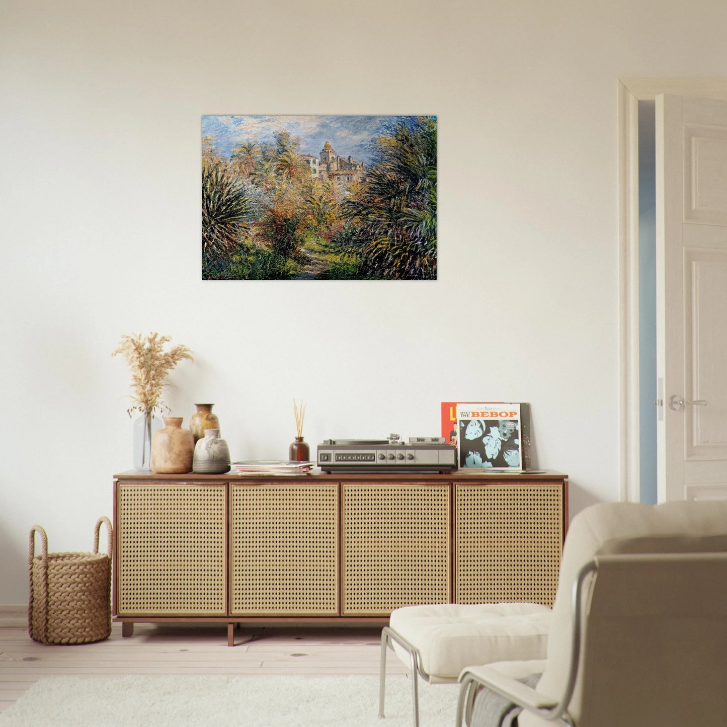 The Moreno Garden at Bordighera - claude monet Brushed Aluminum Print - 70x100 cm / 28x40 inches | claude monet Aluminum Print | claude monet Prints