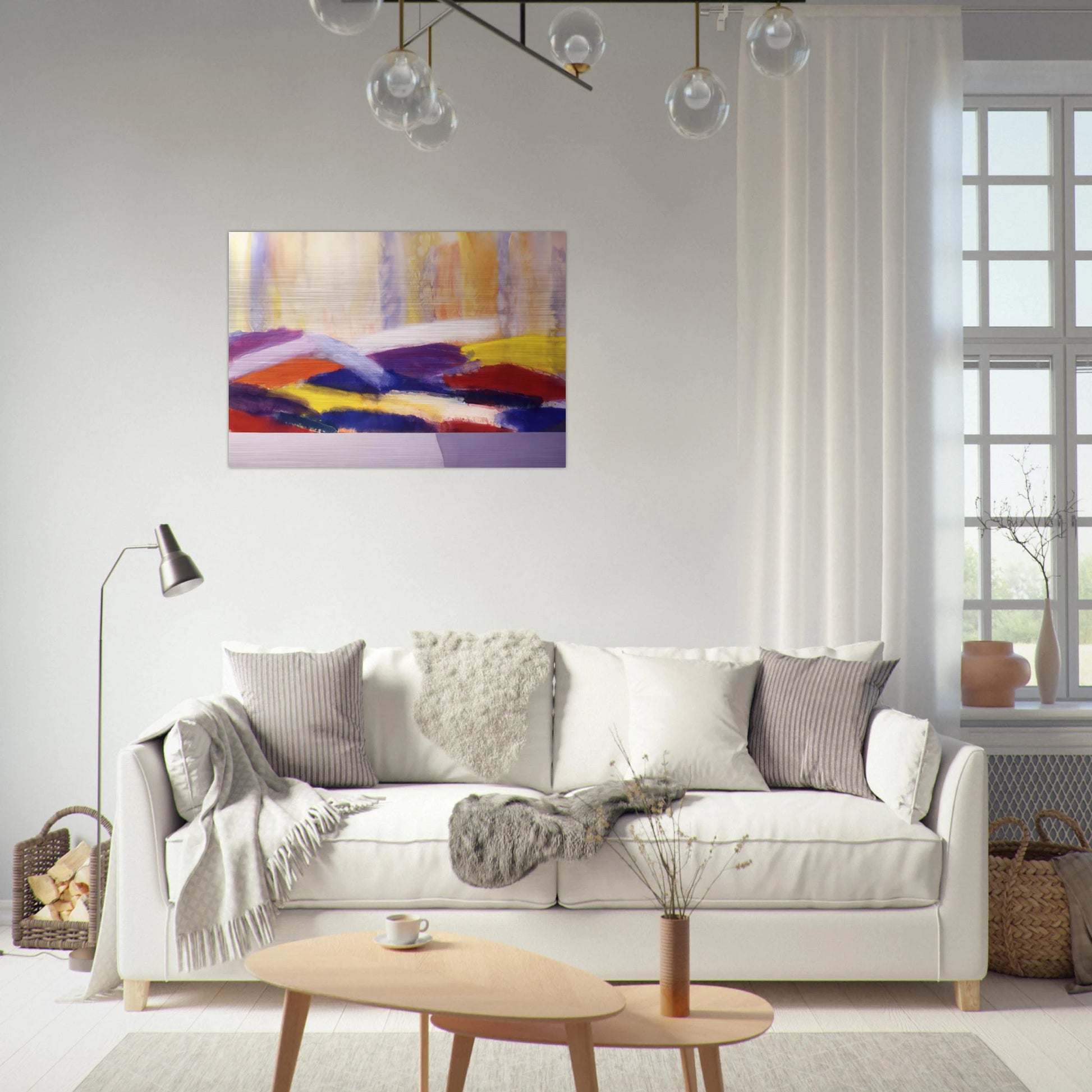 Matisse's Table - 1996 - Ronnie Landfield Brushed Aluminum Print - 70x100 cm / 28x40 inches | Ronnie Landfield Aluminum Print | Ronnie Landfield Prints