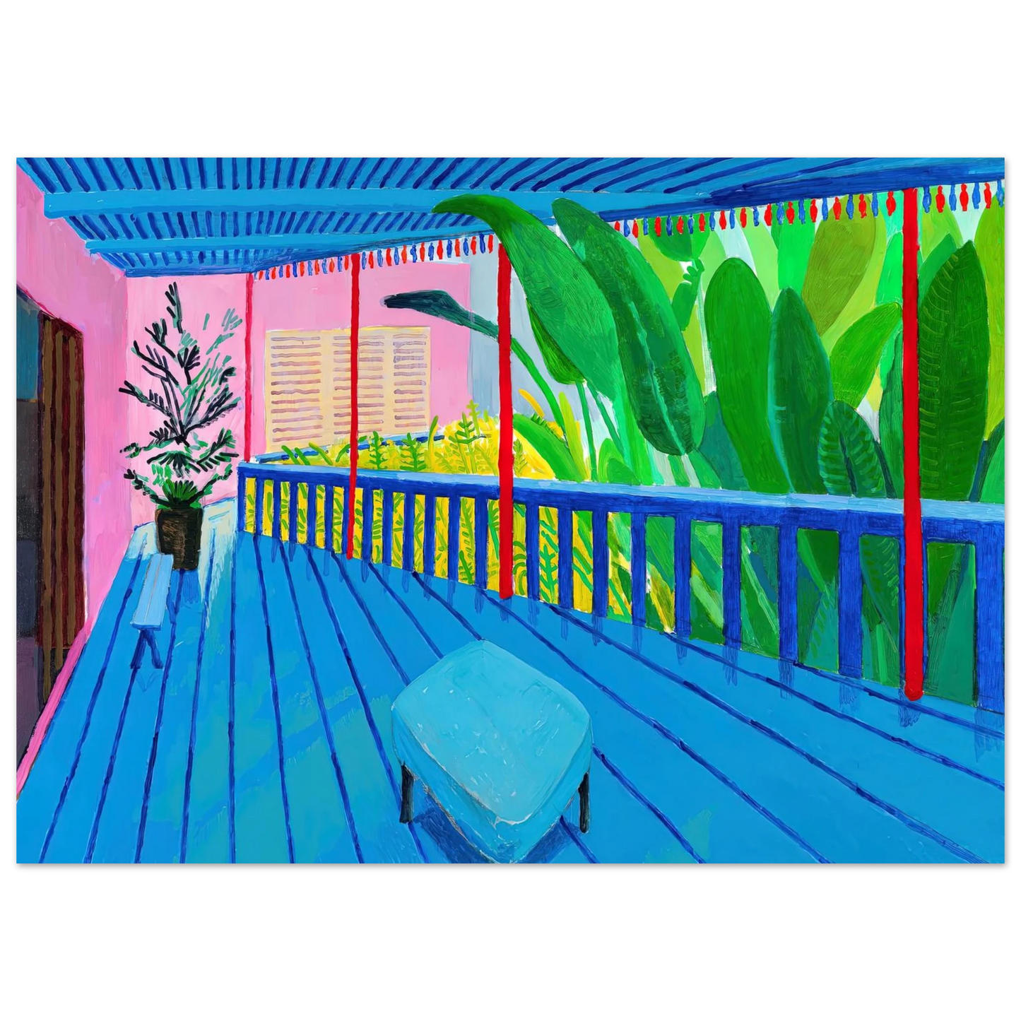 David Hockney - David Hockney Wall art - 70x100 cm / 28x40 inches - Premium Wooden Framed Poster With Fine Art Paper-canvas - Wood frame