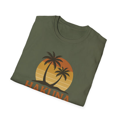 Hakuna Matata T-shirt rétro graphique, T-shirt à l'humeur positive "Pas de soucis", T-shirt inspiré des années 90, Haut avec citation feel-good, Cadeau unisexe