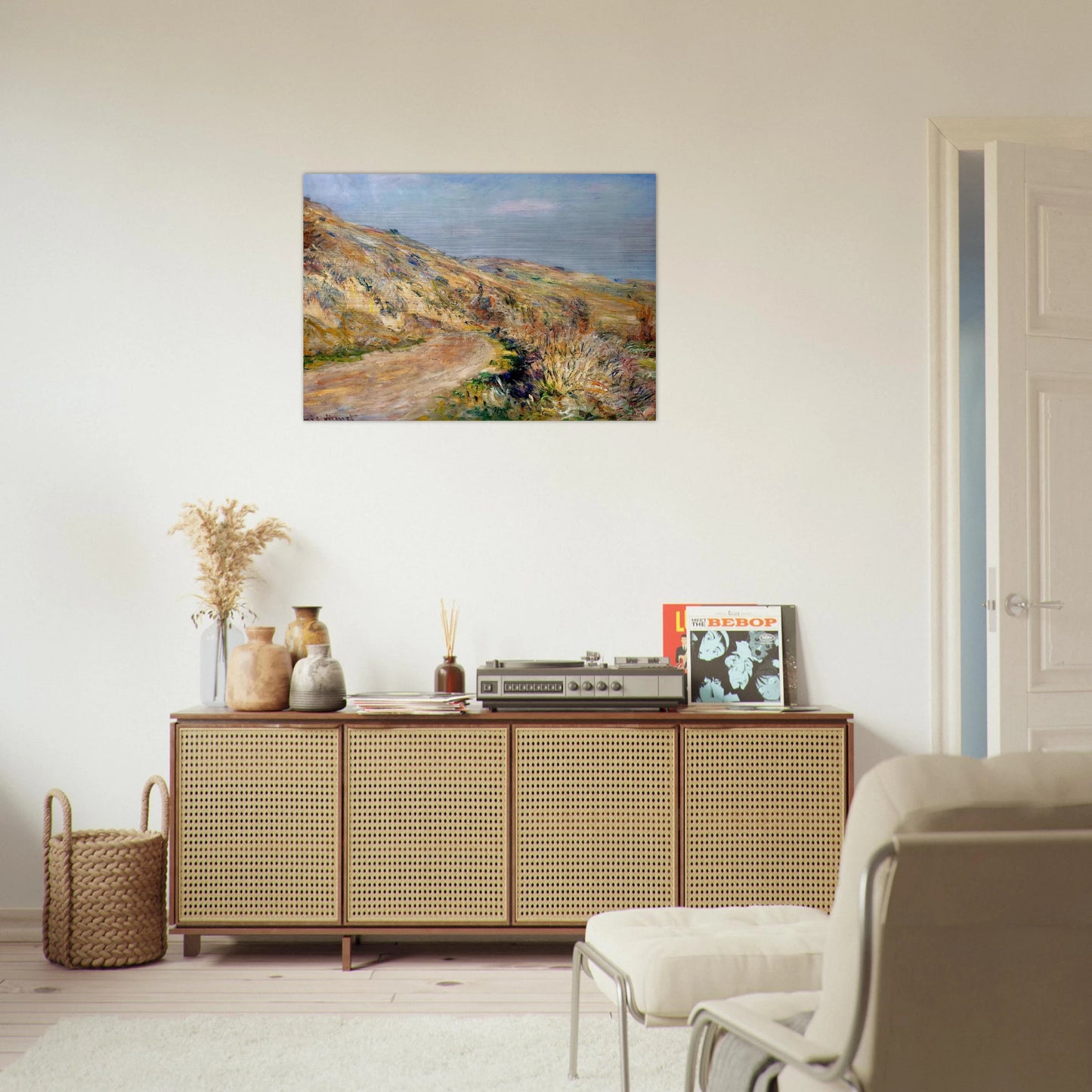 The Road to Giverny - claude monet Brushed Aluminum Print - 70x100 cm / 28x40 inches | claude monet Aluminum Print | claude monet Prints
