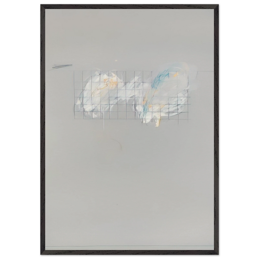 Nine Discourses on Commodus Part I - Cy Twombly 70x100 cm / 28x40 inches Framed Art Print – Black Wooden Frame