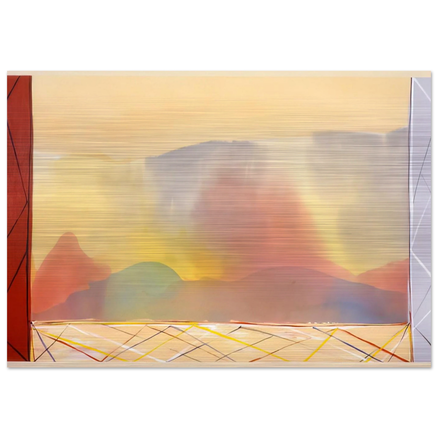 Sun In The East - 1988 - Ronnie Landfield Brushed Aluminum Print - 70x100 cm / 28x40 inches | Ronnie Landfield Aluminum Print | Ronnie Landfield Prints
