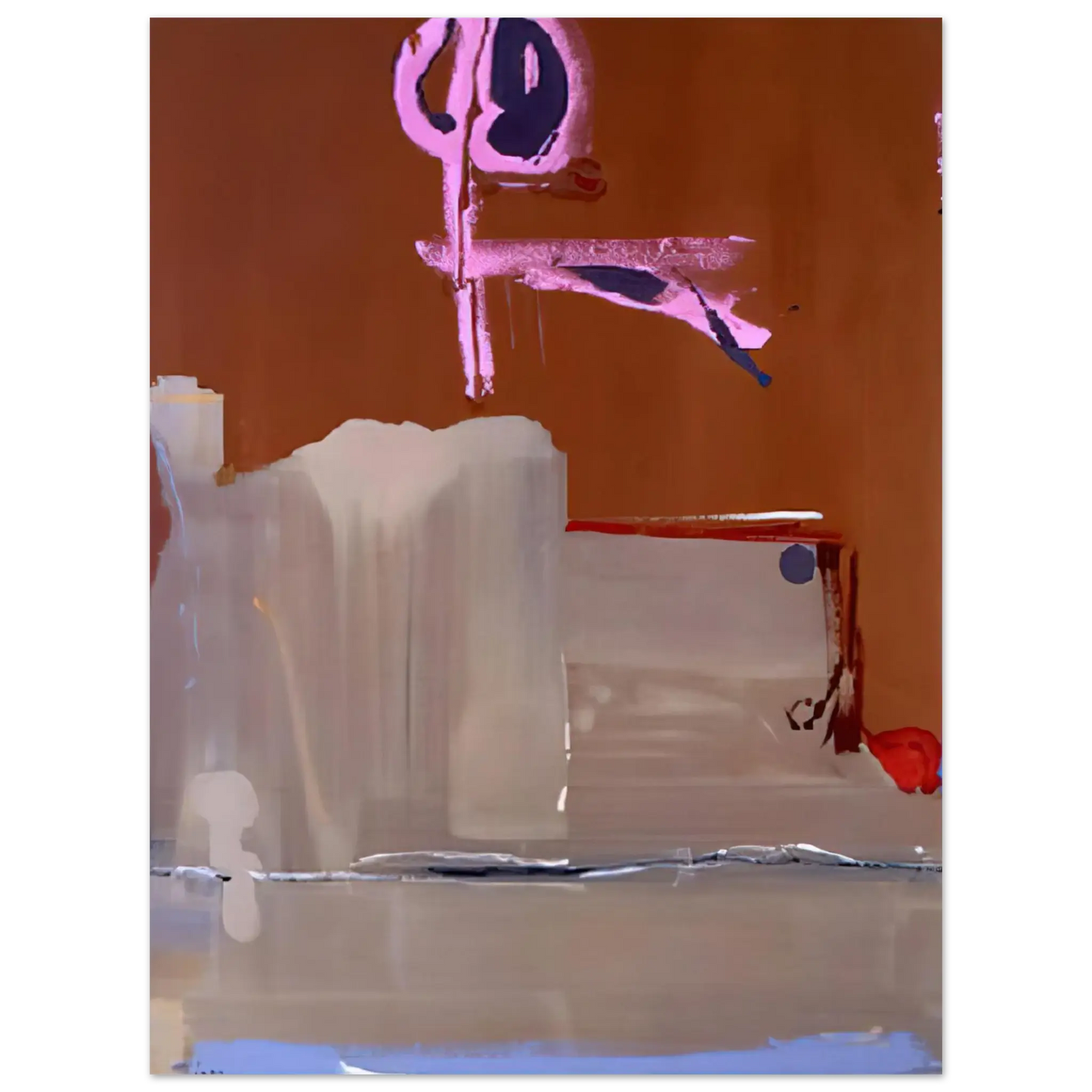 Helen Frankenthaler - Captain s Watch - 1986 Wall art - 15x20 cm / 6x8 Inches - Premium Wooden Framed Poster With Fine Art Paper - Wood frame