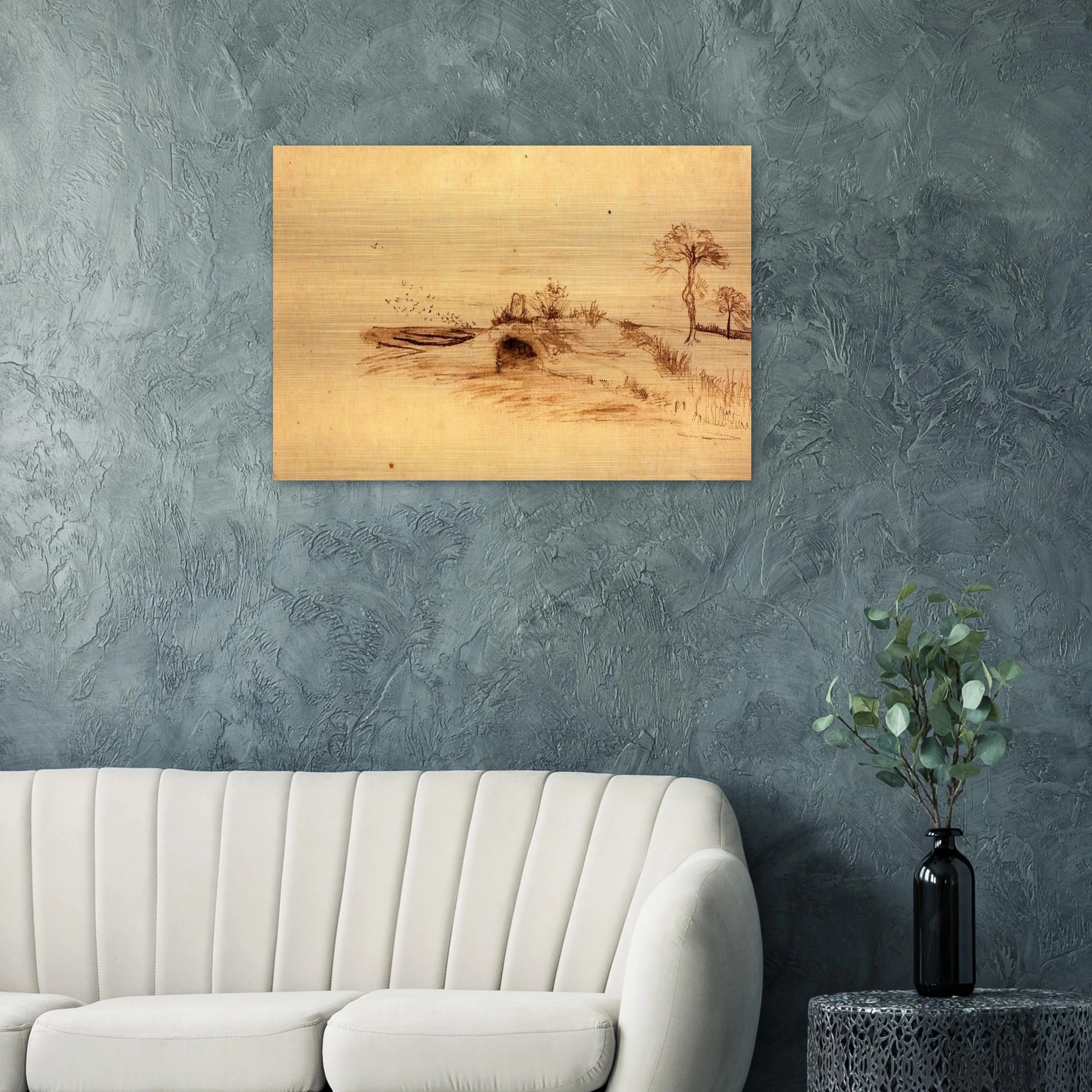 The Cave of Machpelah - Vincent van Gogh Brushed Aluminum Print - 70x100 cm / 28x40 inches | Vincent van Gogh Aluminum Print | Vincent van Gogh Prints