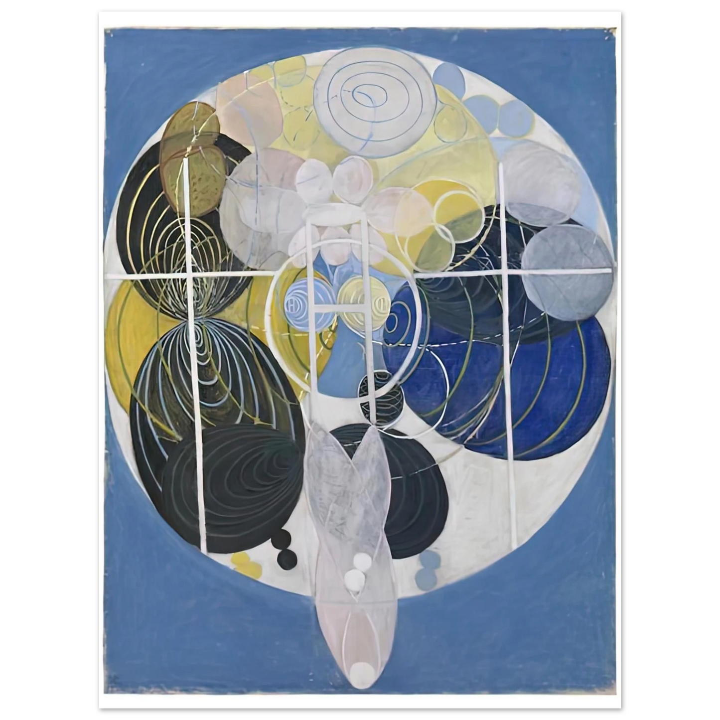 Hilma af Klint - THE LARGE FIGURE PAINTINGS NR 5 1907 Wall art - 13x18 cm / 5x7 inches - Fine Art Poster-canvas - -