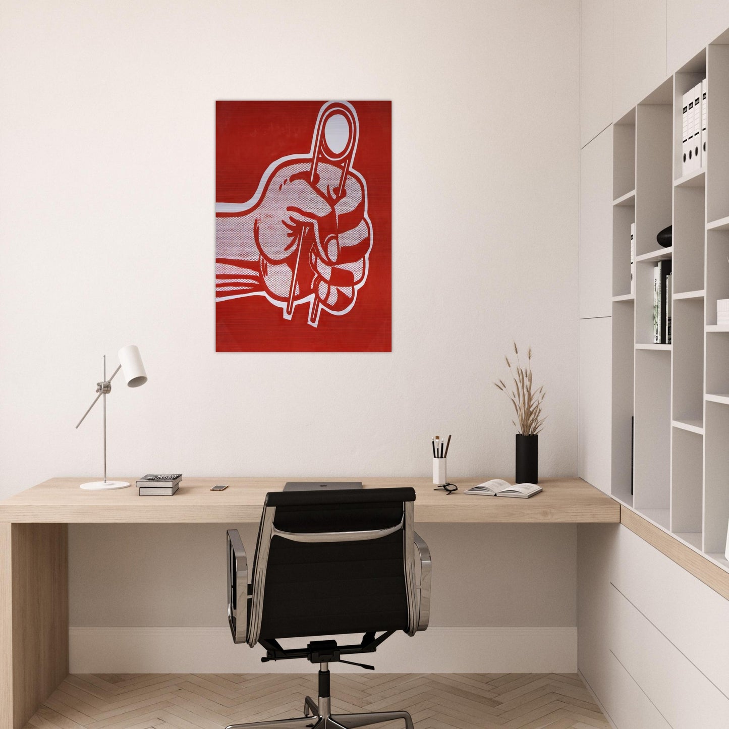 THE GRIP 1962 - Roy Lichtenstein Brushed Aluminum Print - 70x100 cm / 28x40 inches | Roy Lichtenstein Aluminum Print | Roy Lichtenstein Prints