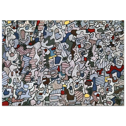 L HOURLOUPE 1966 - Jean Dubuffet Brushed Aluminum Print - 70x100 cm / 28x40 inches | Jean Dubuffet Aluminum Print | Jean Dubuffet Prints
