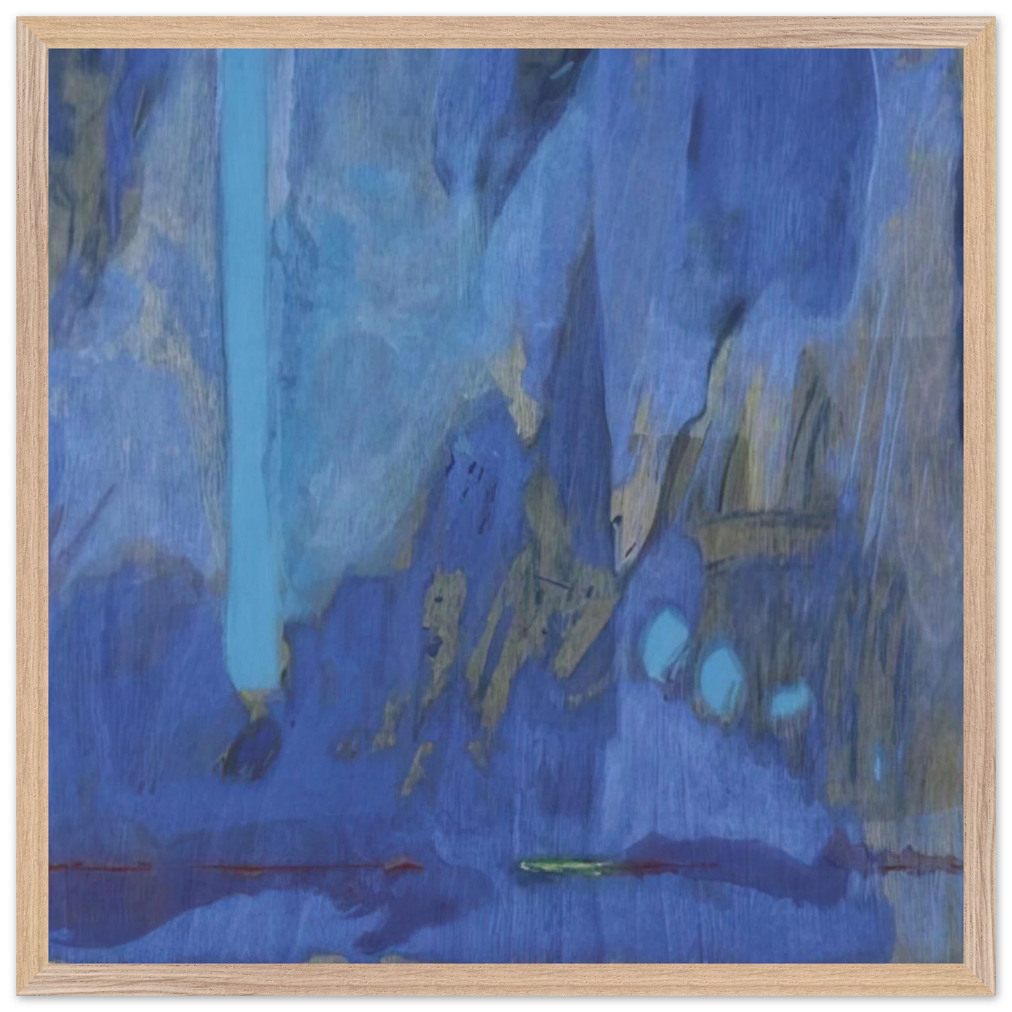 Helen Frankenthaler - Tales of Genji III - 1998 Wall art - 70x70 cm / 28x28 inches - Premium Wooden Framed Poster With Fine Art Paper-canvas - White frame