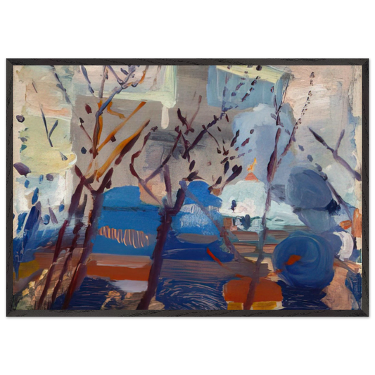 Weehawken Sequence - 1916 - John Marin 70x100 cm / 28x40 inches Framed Art Print – Black Wooden Frame