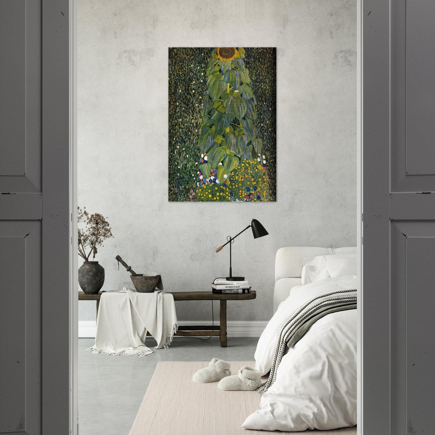 THE SUNFLOWER 1907 - Gustav Klimt Brushed Aluminum Print - 70x100 cm / 28x40 inches | Gustav Klimt Aluminum Print | Gustav Klimt Prints