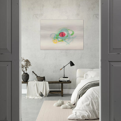 UNTITLED RED GREEN YELLOW AND BLUE - Luis Feito Brushed Aluminum Print - 70x100 cm / 28x40 inches | Luis Feito Aluminum Print | Luis Feito Prints