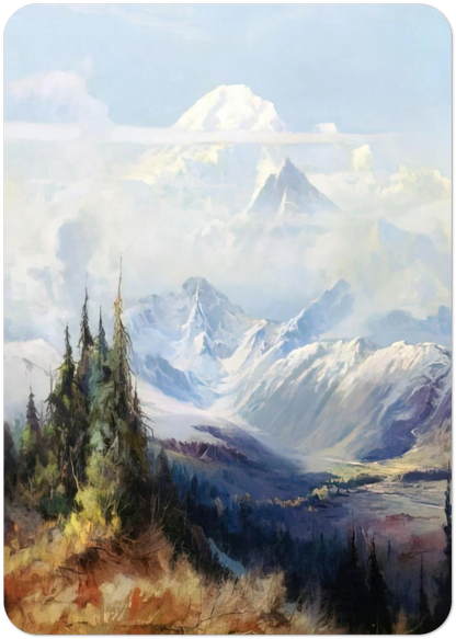 Mount McKinley in Mist - Romanticism By Sydney Laurence Pack of 10 Post Cards | Sydney Laurence Post Cards | A6 (10.5 x 14.8 cm) - 4.1 x 5.8 inches