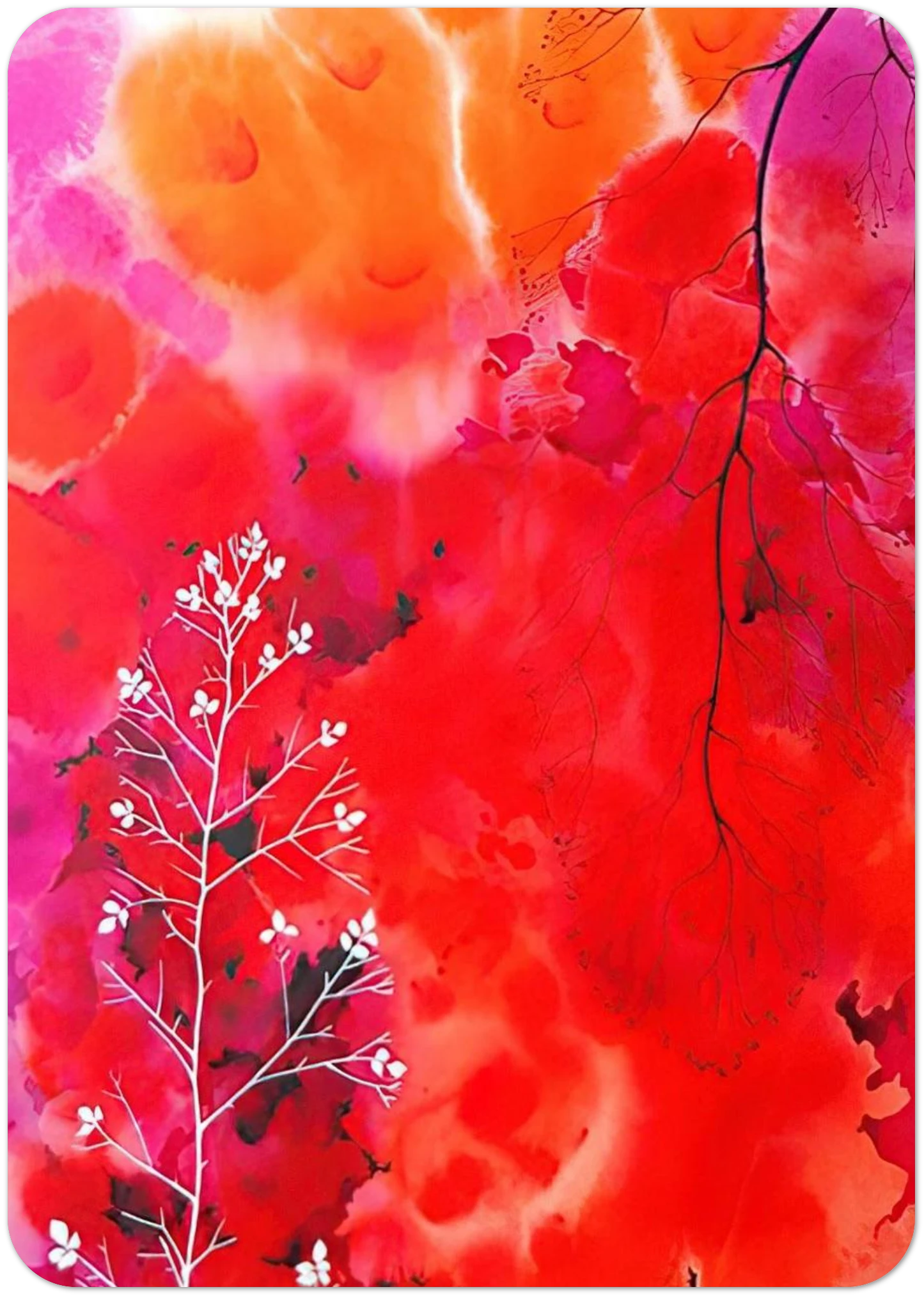 Flower Fantasy By Eyvind Earle Pack of 10 Post Cards | Eyvind Earle Post Cards | A6 (10.5 x 14.8 cm) - 4.1 x 5.8 inches