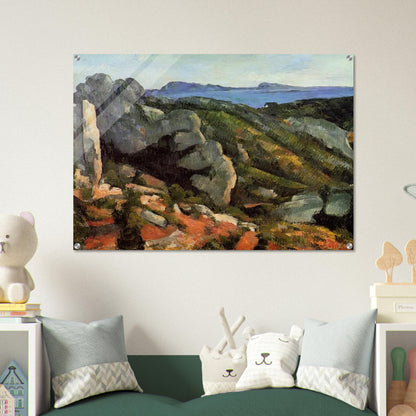 Rocks at L'Estaque - Paul Cézanne Acrylic Print - 70x100 cm / 28x40″ inches