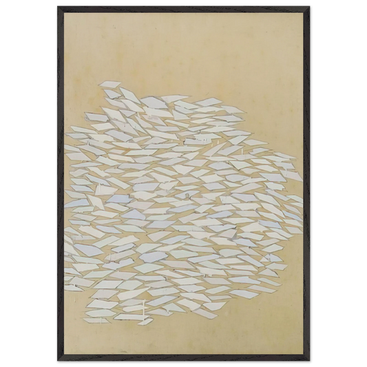 Pastel Statement - 1971 - Robert Goodnough 70x100 cm / 28x40 inches Framed Art Print – Black Wooden Frame
