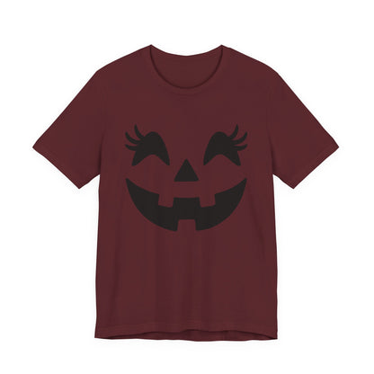 Masque de citrouille Jack O'Lantern Cils Halloween Femmes Filles T-Shirt