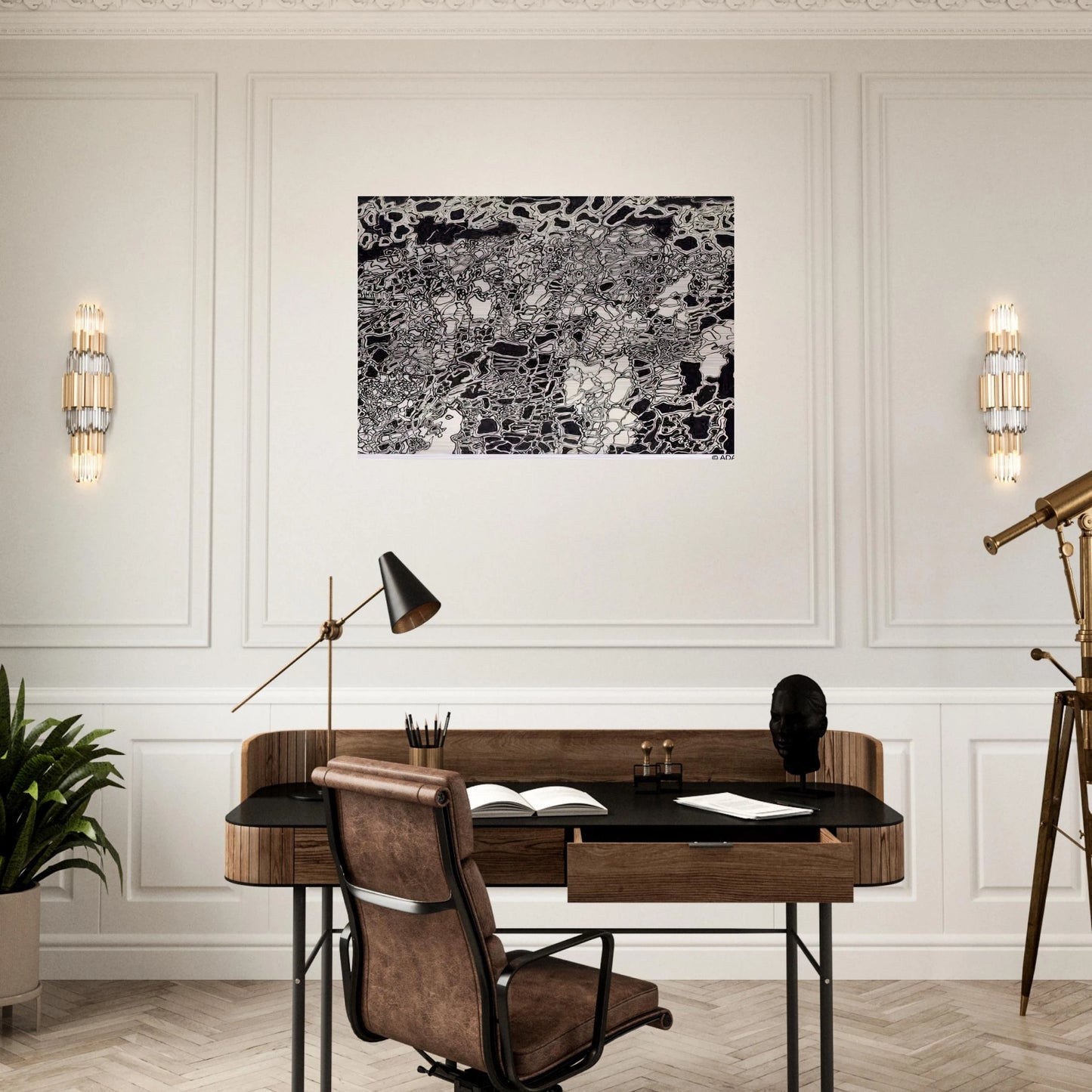 BRIGHT METEOR - Jean Dubuffet Brushed Aluminum Print - 70x100 cm / 28x40 inches | Jean Dubuffet Aluminum Print | Jean Dubuffet Prints