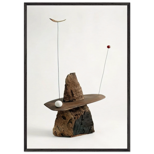 GIBRALTAR 1936 - Alexander Calder 70x100 cm / 28x40 inches Framed Art Print – Black Wooden Frame