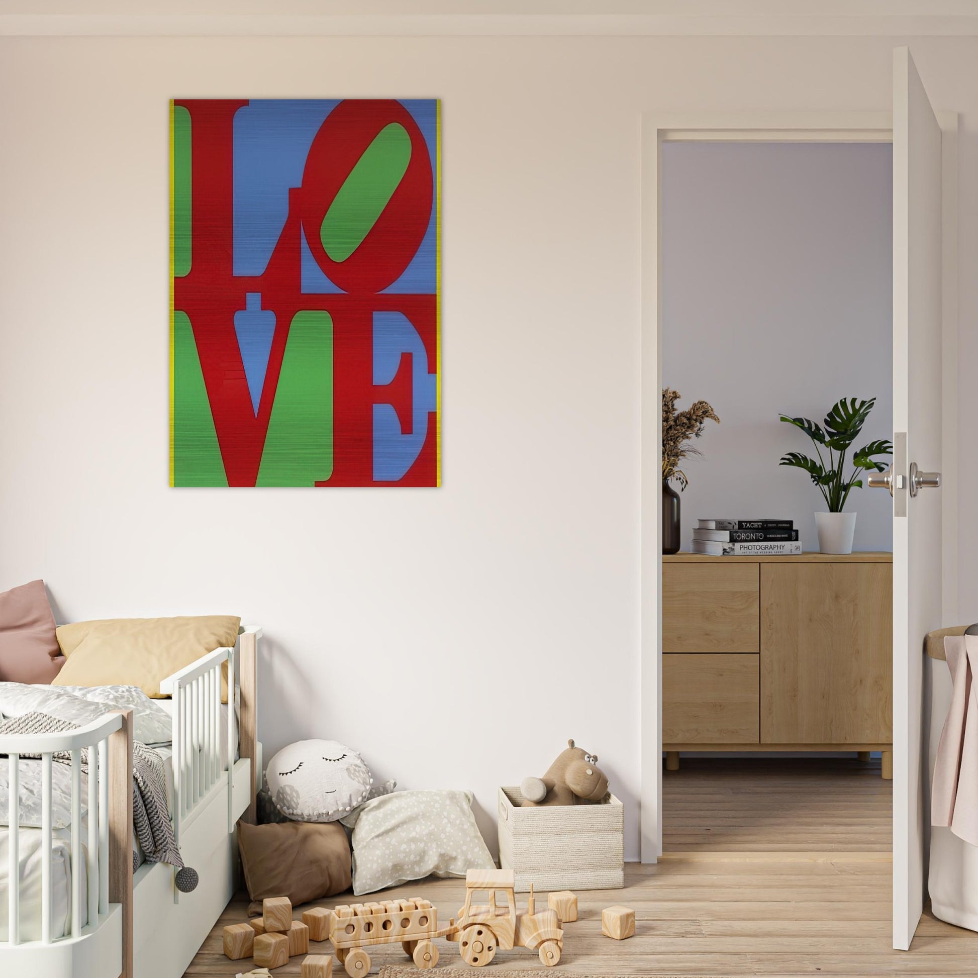 Heliotherapy Love - Robert Indiana Brushed Aluminum Print - 70x100 cm / 28x40 inches | Robert Indiana Aluminum Print | Robert Indiana Prints