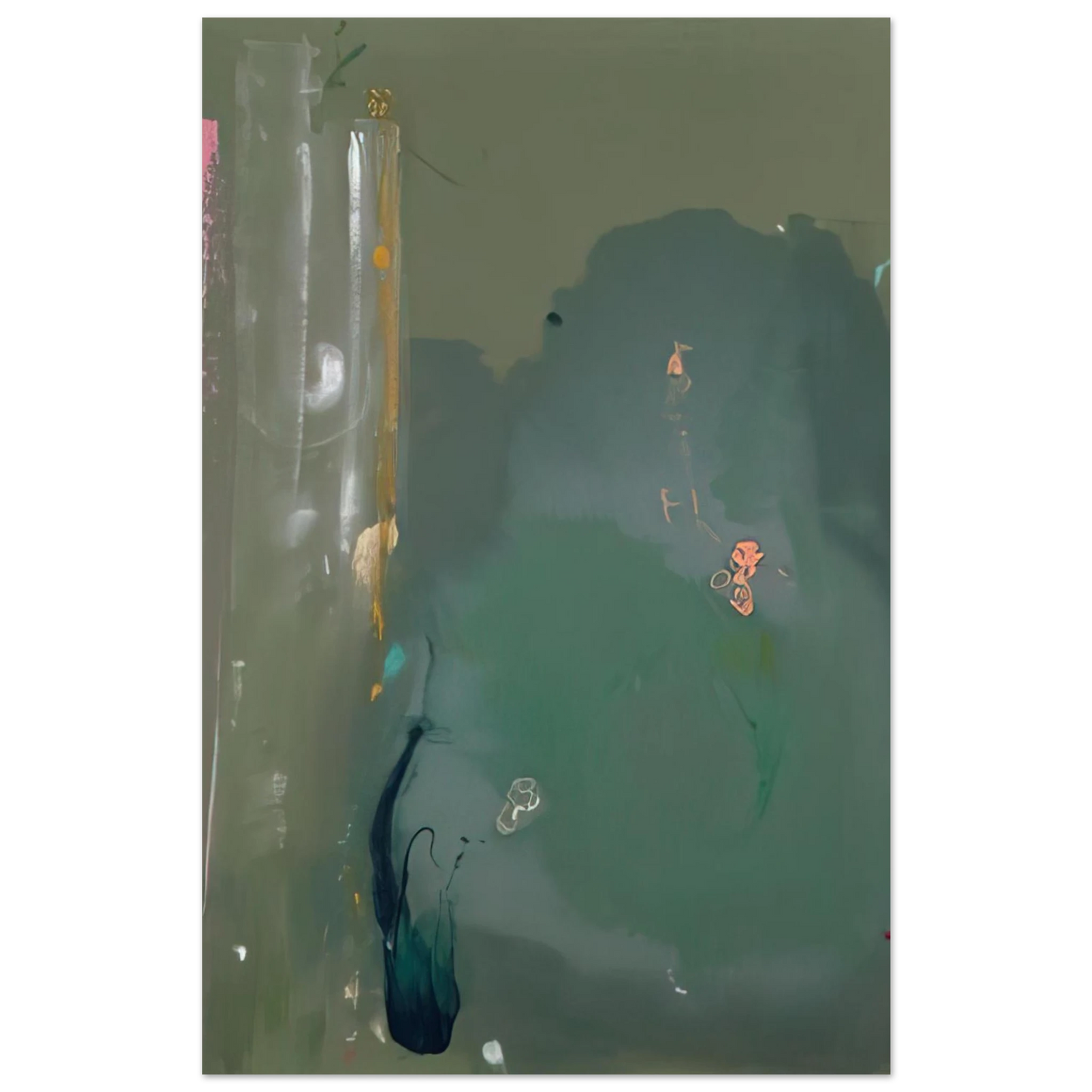 Helen Frankenthaler - CÃƒÆ’Ã‚Â´te d Argent - 1980 Wall art - 50x70 cm / 20x28 inches - Premium Wooden Framed Poster With Fine Art Paper-canvas - Black frame