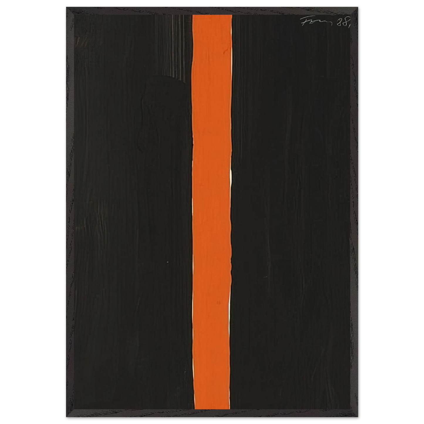 Untitled Black and Orange - 1988 - Gunther Forg 70x100 cm / 28x40 inches Framed Art Print – Black Wooden Frame