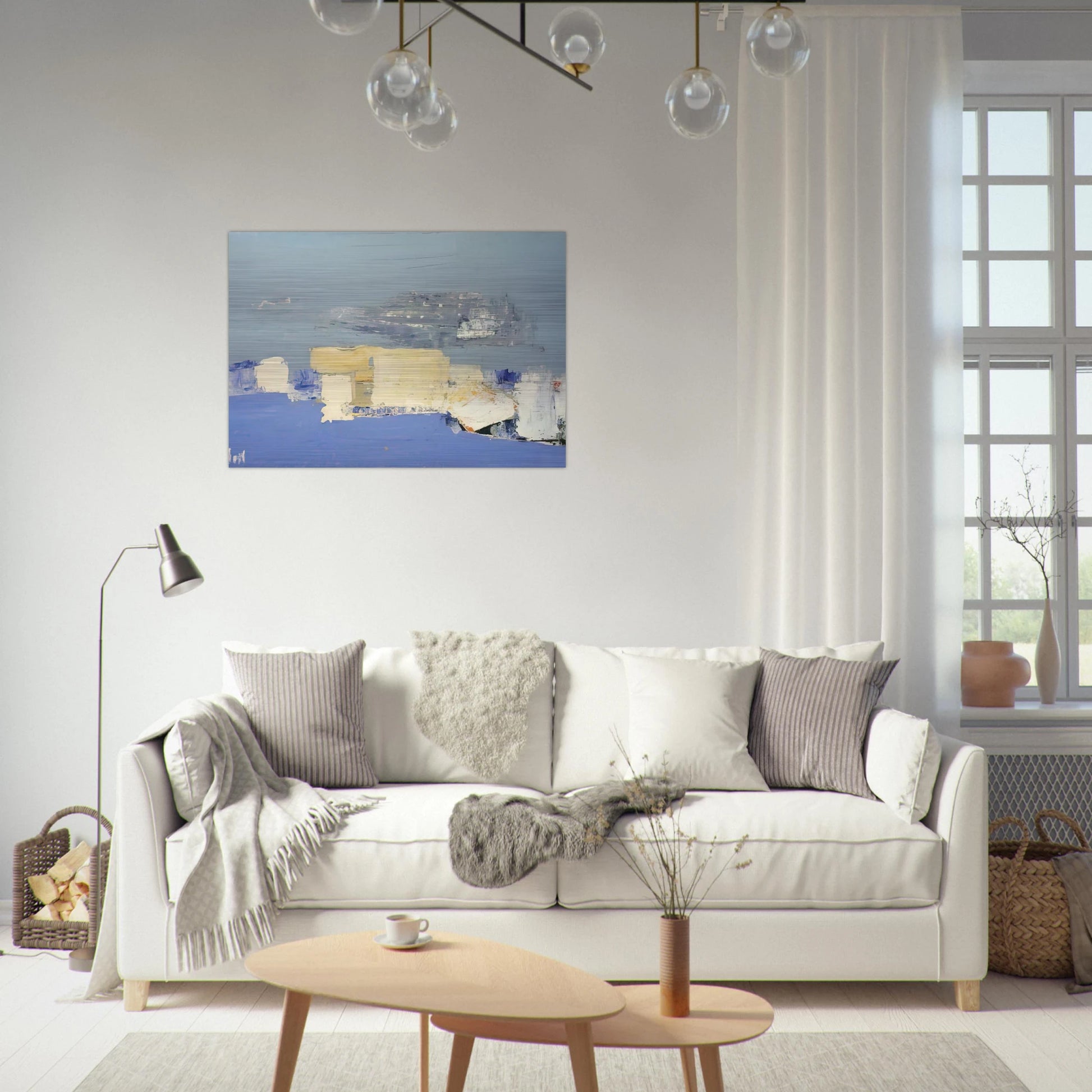 Paysage méditerranéen - Art Informel - Nicolas de Stael Brushed Aluminum Print - 70x100 cm / 28x40 inches | Nicolas de Stael Aluminum Print | Nicolas de Stael Prints