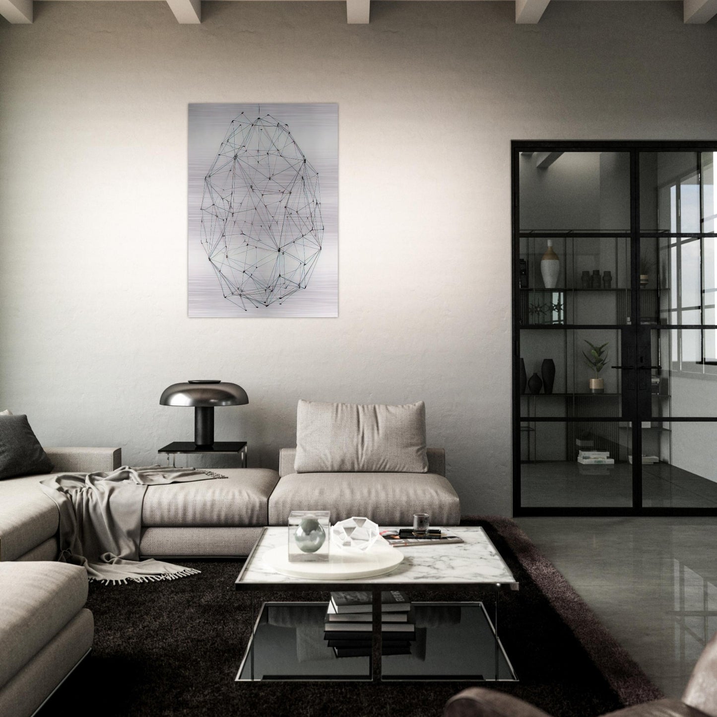 Esfera N° 5 - 1977 - Gego Brushed Aluminum Print - 70x100 cm / 28x40 inches | Gego Aluminum Print | Gego Prints