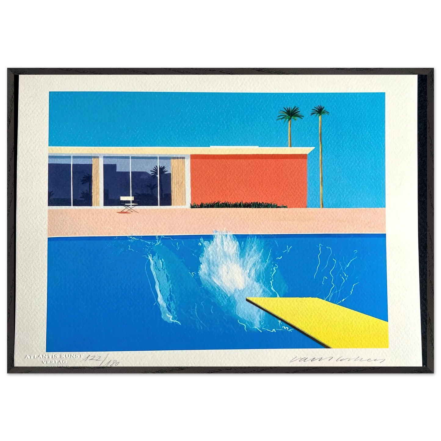 David Hockney - David Hockney Wall art - 50x70 cm / 20x28 inches - Premium Wooden Framed Poster With Fine Art Paper-canvas - Black frame