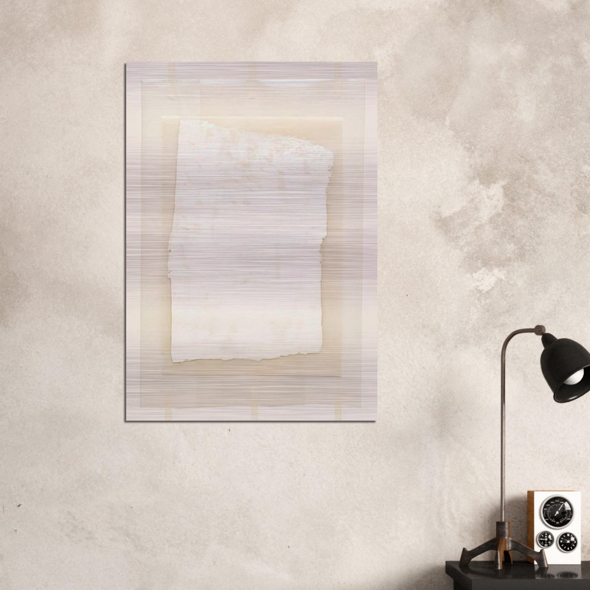 Surface Veil - Robert Ryman Brushed Aluminum Print - 70x100 cm / 28x40 inches | Robert Ryman Aluminum Print | Robert Ryman Prints