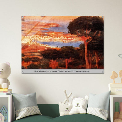 VIEW OF CADAQU%C3%A9S FROM MOUNT PANI - Salvador Dali Acrylic Print - 70x100 cm / 28x40″ inches
