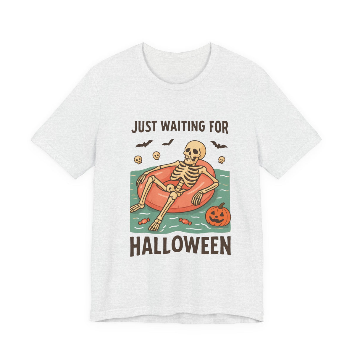 Fantôme squelettique d'été juste en attente d'Halloween