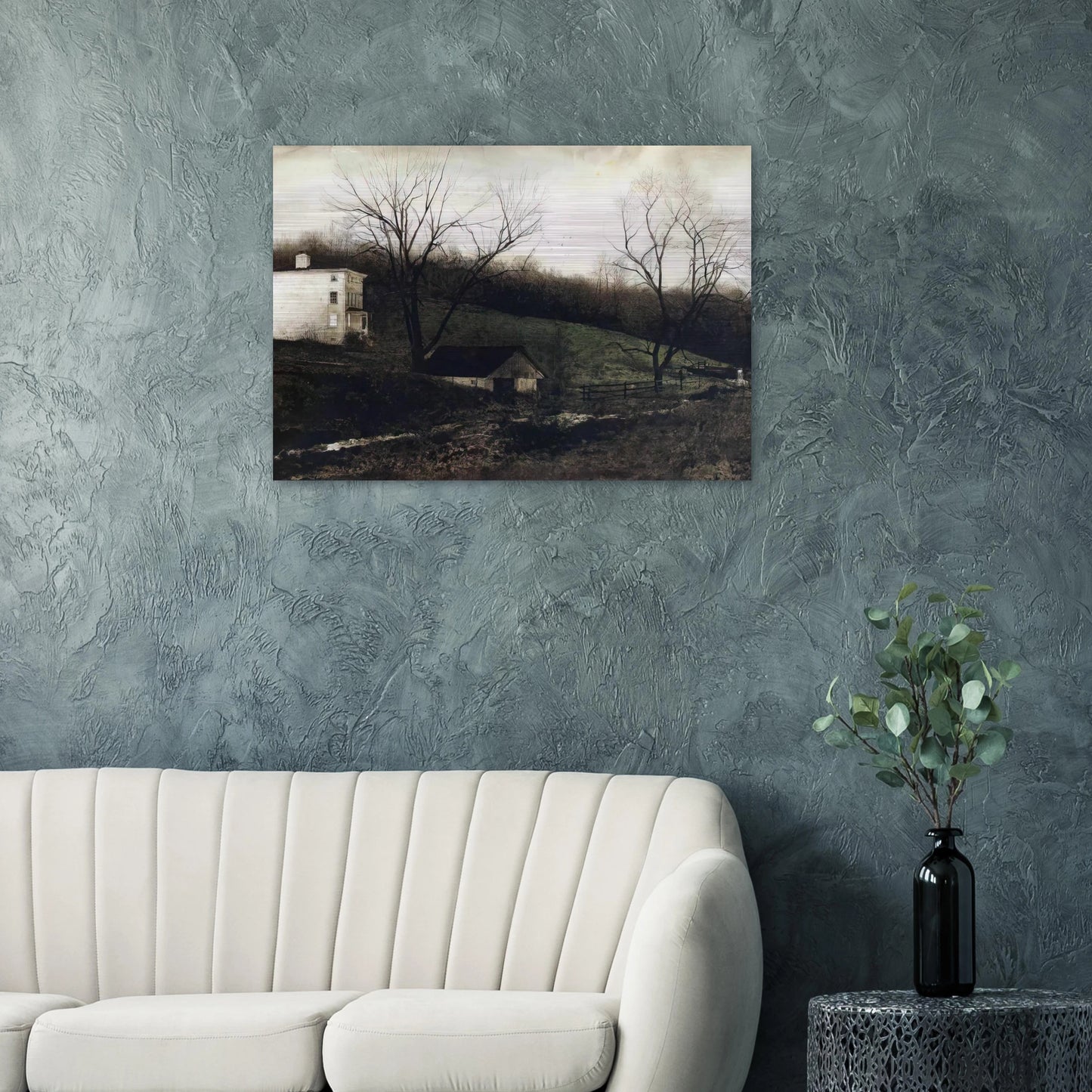 EVENING AT KUERNERS - Andrew Wyeth Brushed Aluminum Print - 70x100 cm / 28x40 inches | Andrew Wyeth Aluminum Print | Andrew Wyeth Prints