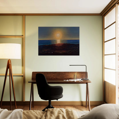 Calm and Free Maine Coast - Rockwell Kent Brushed Aluminum Print - 70x100 cm / 28x40 inches | Rockwell Kent Aluminum Print | Rockwell Kent Prints