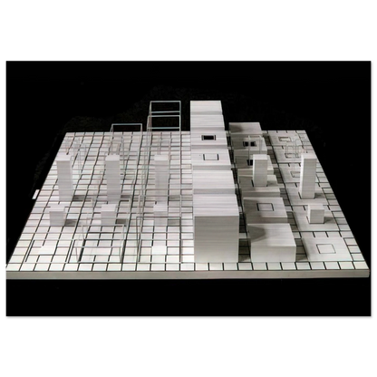 Serial Project #1 ABCD - Sol LeWitt Brushed Aluminum Print - 70x100 cm / 28x40 inches | Sol LeWitt Aluminum Print | Sol LeWitt Prints
