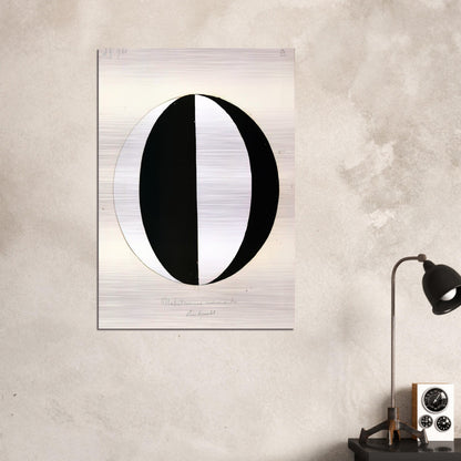 THE MAHATMAS PRESENT STANDING POINT SERIES II NO 2A 1920 - Hilma af Klint Brushed Aluminum Print - 70x100 cm / 28x40 inches | Hilma af Klint Aluminum Print | Hilma af Klint Prints