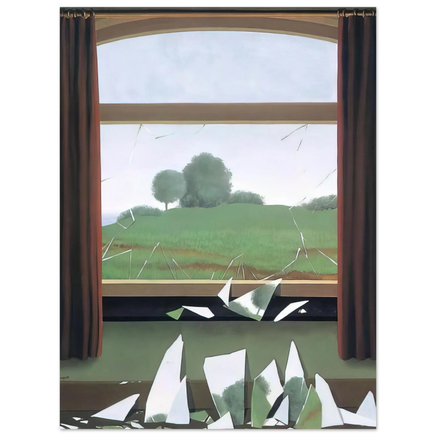 Rene Magritte - THE KEY TO THE FIELDS 1936  75x100 cm / 30x40inches Fine Art Poster