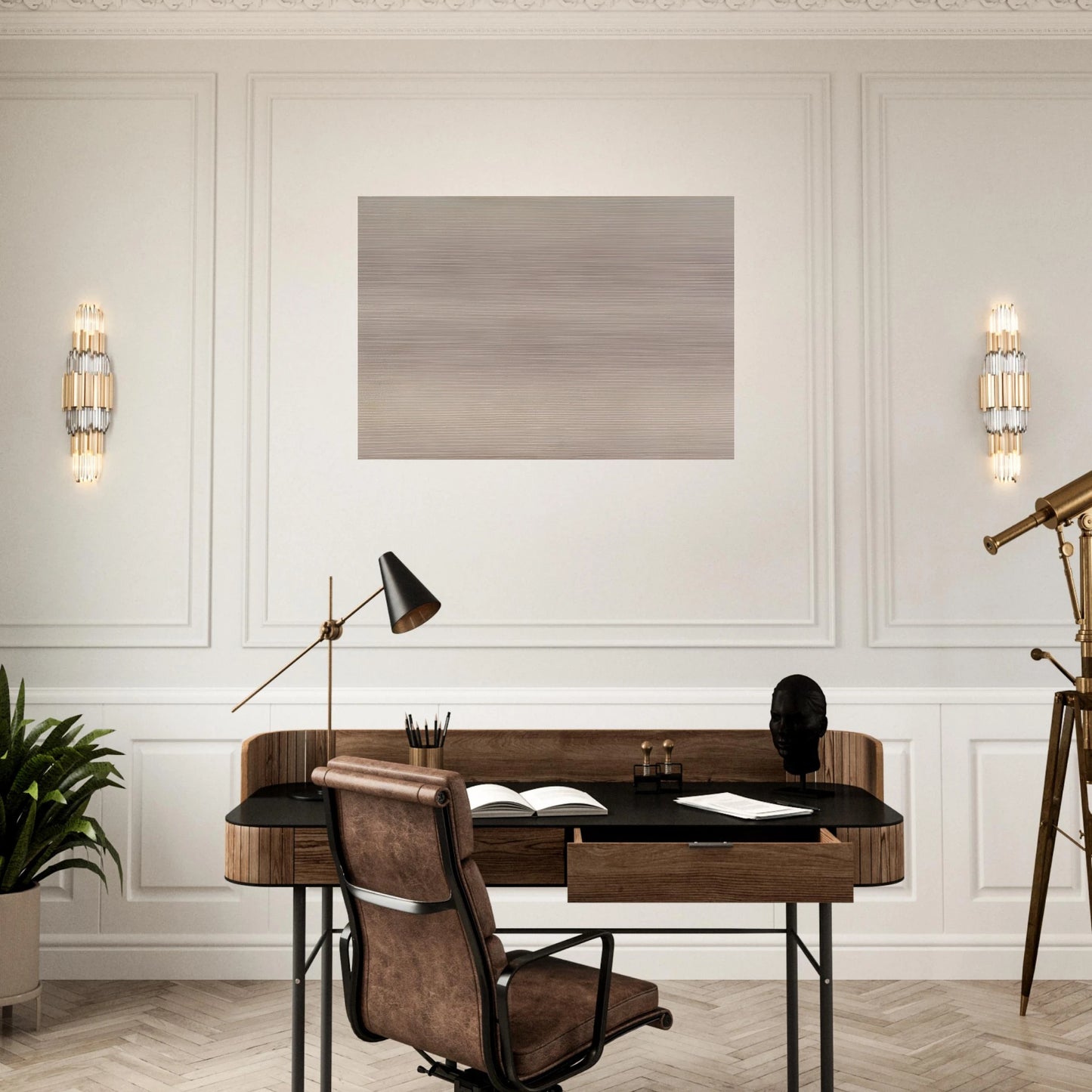 Peach Glow - 1958 - Gene Davis Brushed Aluminum Print - 70x100 cm / 28x40 inches | Gene Davis Aluminum Print | Gene Davis Prints
