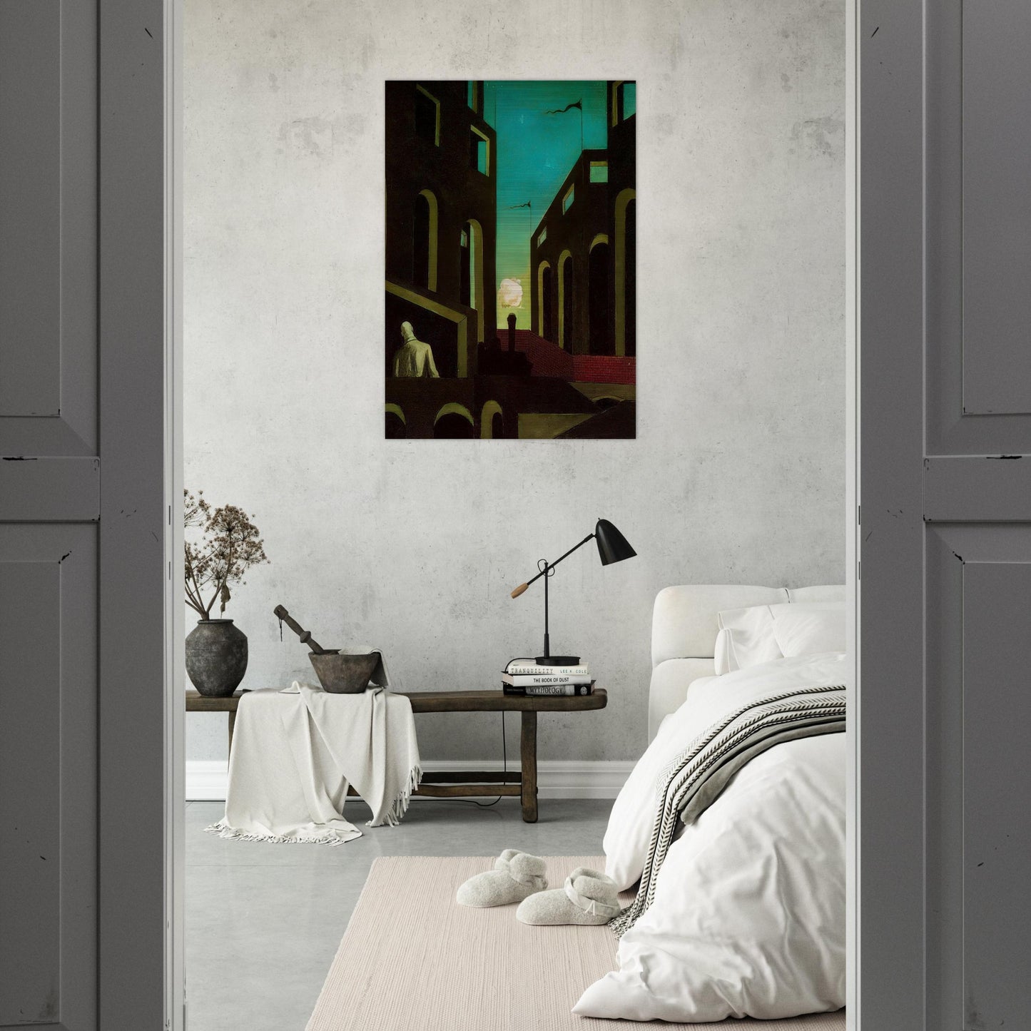 HAPPINESS OF RETURNING 1915 - Giorgio de Chirico Brushed Aluminum Print - 70x100 cm / 28x40 inches | Giorgio de Chirico Aluminum Print | Giorgio de Chirico Prints