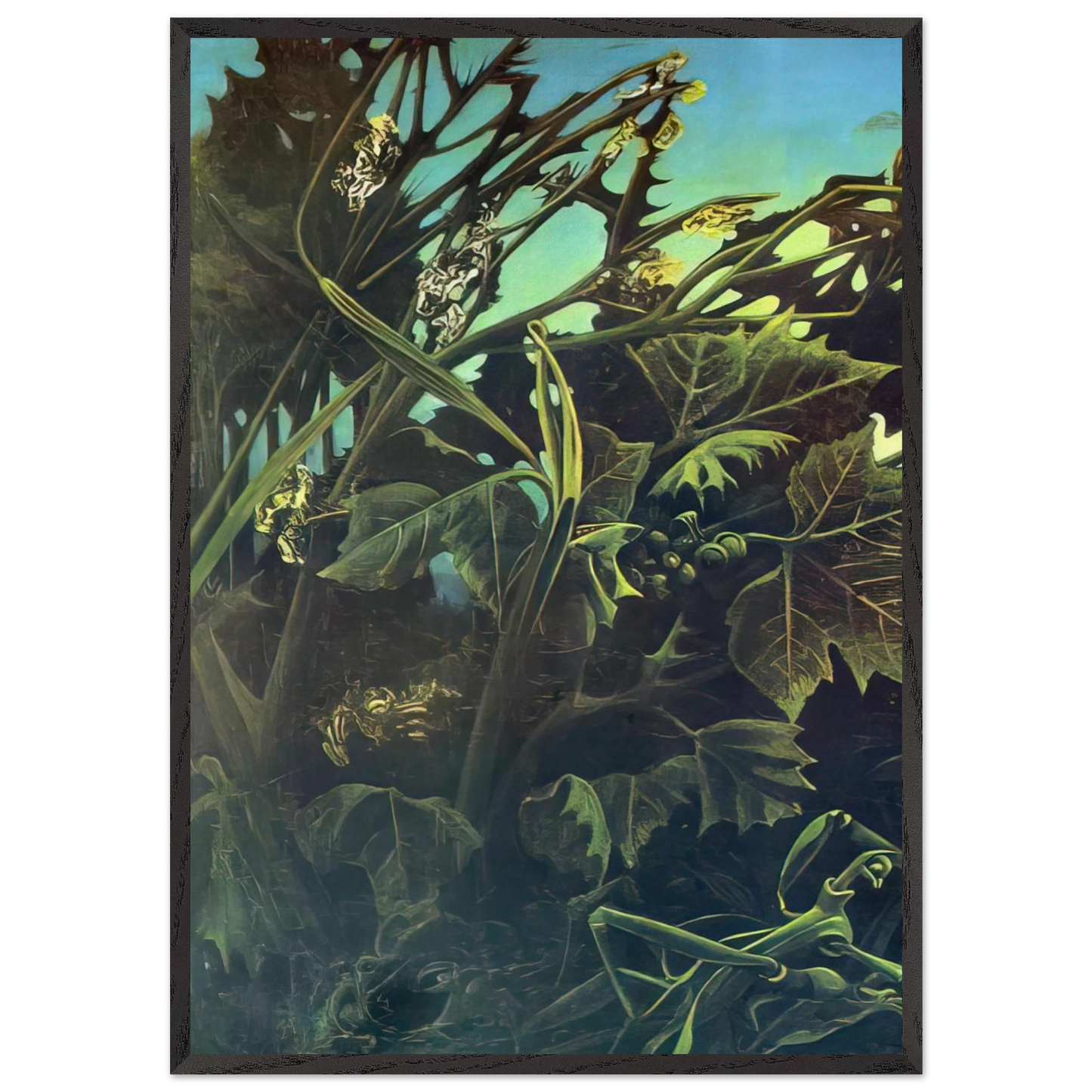 Lust for life - Max Ernst 70x100 cm / 28x40 inches Framed Art Print – Black Wooden Frame