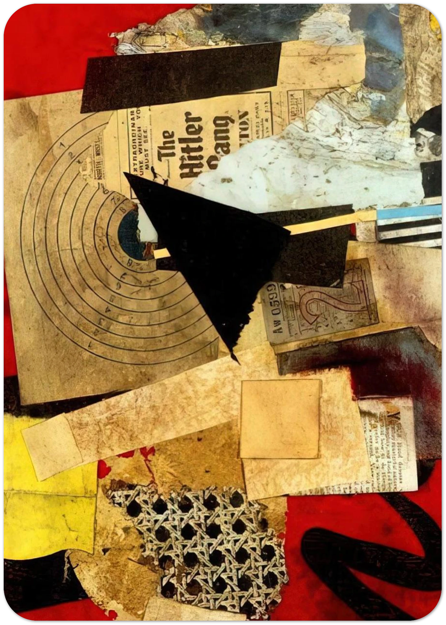 HITLER GANG 1944 By Kurt Schwitters Pack of 10 Post Cards | Kurt Schwitters Post Cards | A6 (10.5 x 14.8 cm) - 4.1 x 5.8 inches