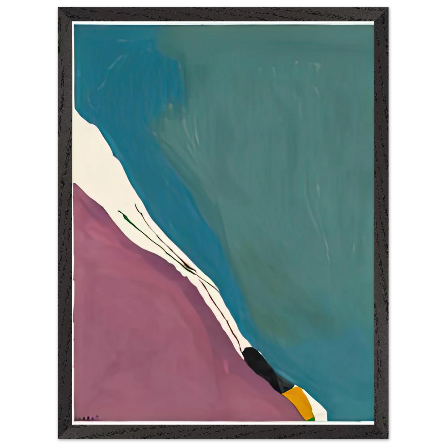 Helen Frankenthaler - Red Travels, 1971- Wall Art - 30x40 cm / 12x16 inches - Premium Wooden Framed Poster With Fine Art Paper-canvas - Black frame