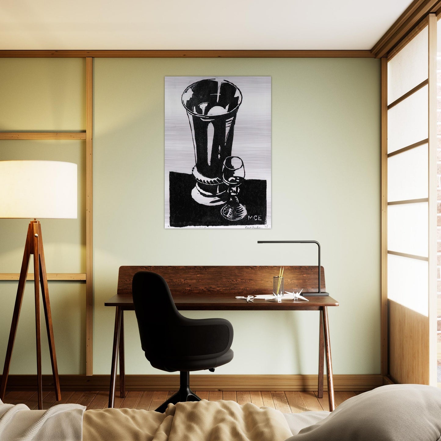 STILL LIFE 1917 - MC Escher Brushed Aluminum Print - 70x100 cm / 28x40 inches | MC Escher Aluminum Print | MC Escher Prints